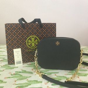 Tory Burch Robinson Round Crossbody, Navy